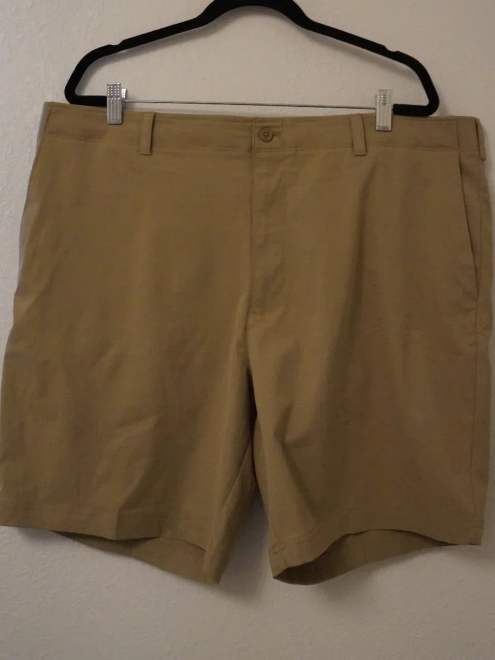 Nicklaus Shorts Mens 40 Tall Khaki Heather StayMotion Plus Stretch #061